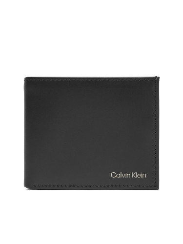 Портфейл Calvin Klein Ck Smooth Trifold W/ Coin LV04D1103G Черен