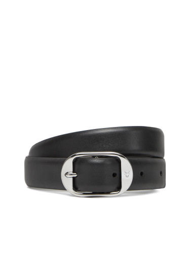 Дамски колан Calvin Klein Forged Pin Belt 25Mm LV04K7014G Черен