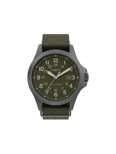 Timex Часовник Expedition North Field Post Solar TW2V03700 Зелен