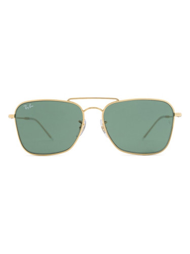Ray-Ban Caravan Reverse RBR0102 001/VR 58 - правоъгълна слънчеви очила, unisex, златни