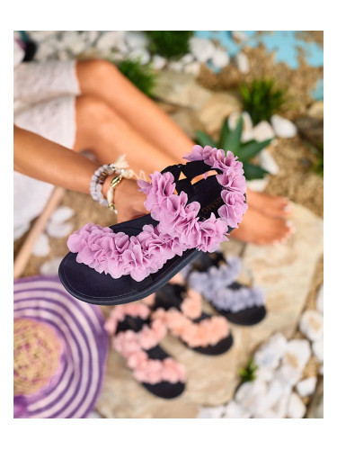 Resti Dark pink women's sandals with flowers Alferroy