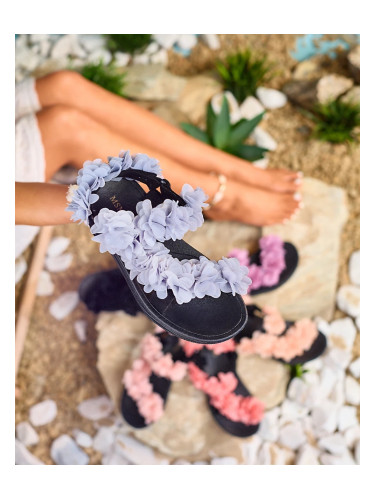 Resti Grey women's sandals with flowers Alferroy