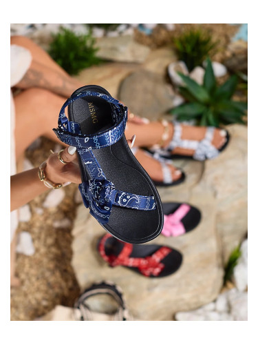 Resti Navy blue women's sandals with bow Oyall