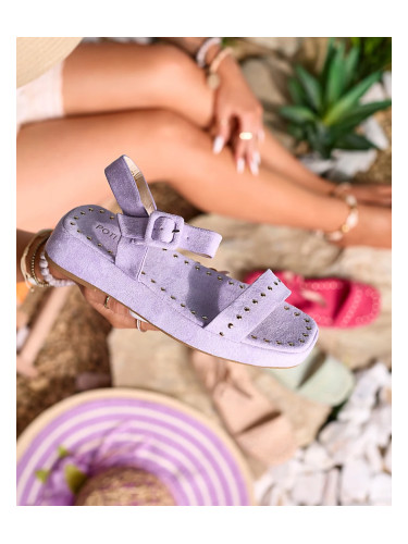 Resti Purple women's sandals with rhinestones Franssia - Footwear