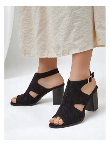 Resti women’s hollow-out block heel sandals Abetle