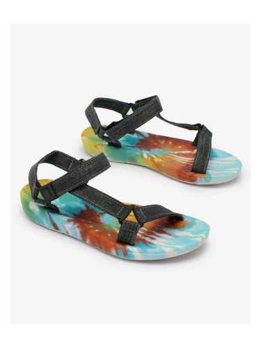 Resti Black women's sandals with colored sole Asottil