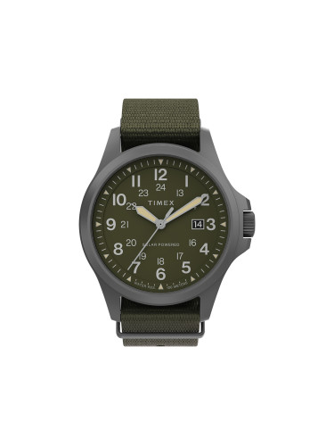 Часовник Timex Expedition North Field Post Solar TW2V03700 Зелен
