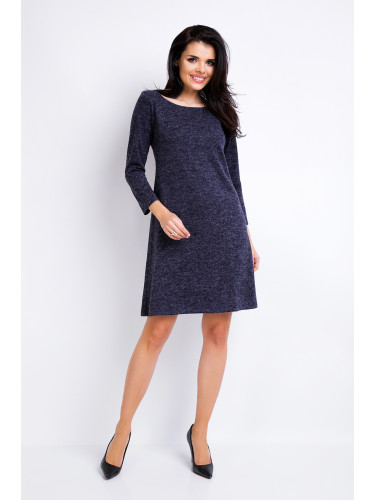 Awama Woman's Dress A162 Navy Blue