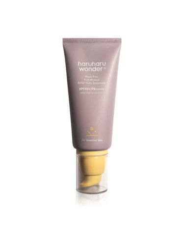 Haruharu Wonder Black Rice Pure Mineral Relief Daily Sunscreen успокояващ минерален защитен крем SPF 50+ 50 мл.