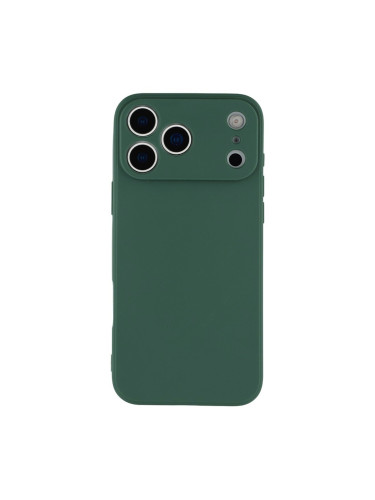 Силиконов кейс iPaky матиран, За iPhone 17 Pro (6.3), Тъмнозелен