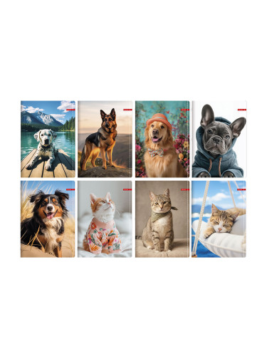 Тетрадка A4 Ilijanum Pets UV 60л офсет