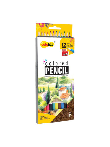 Цветни моливи Colokit Cpc-C012 12цв+остр