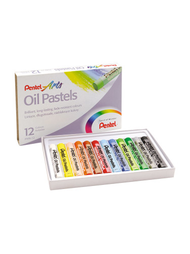 Маслени пастели Pentel Arts 12 цвята