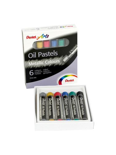 Маслени пастели Pentel Arts Metallic 6цв
