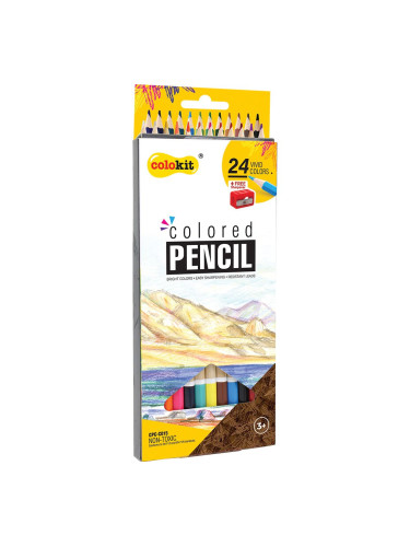Цветни моливи Colokit Cpc-C015 24цв+остр
