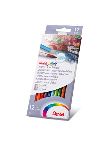 Акварелни цветни моливи Pentel Arts 12цв