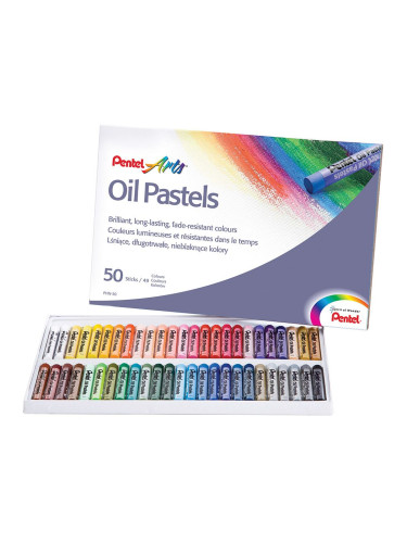 Маслени пастели Pentel Arts 50 цвята