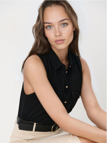 Mohito - Риза с високо съдържание на вискоза - черен