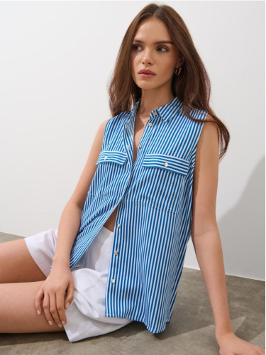 Mohito - Риза с високо съдържание на вискоза - син