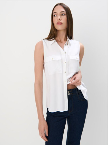Mohito - Риза с високо съдържание на вискоза - бяло