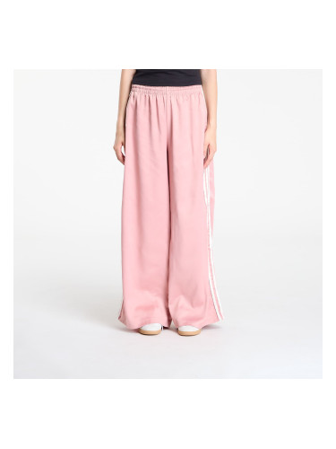 Панталони adidas Originals Satin Wide Leg Tracksuit Bottoms Ruffle 3-Stripes Wonder Mauve/ Cream White L