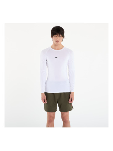 Тениска Nike Pro Men's Dri-FIT Tight Long-Sleeve Fitness Top White/ Black M