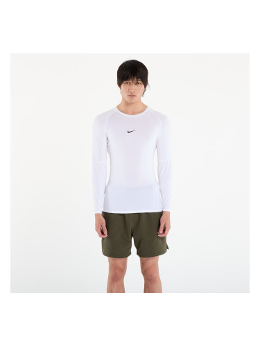 Тениска Nike Pro Men's Dri-FIT Tight Long-Sleeve Fitness Top White/ Black S