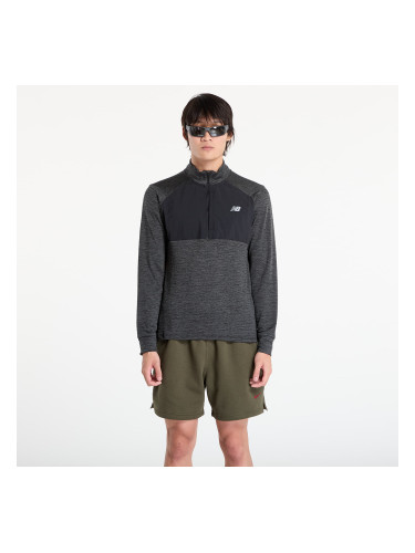 Суитшърт New Balance RC Essential Heat Grid 1/2 Zip Black Bk XL