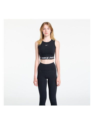 Потник Nike Pro Women's Dri-FIT Cropped Tank Top Black/ White XS