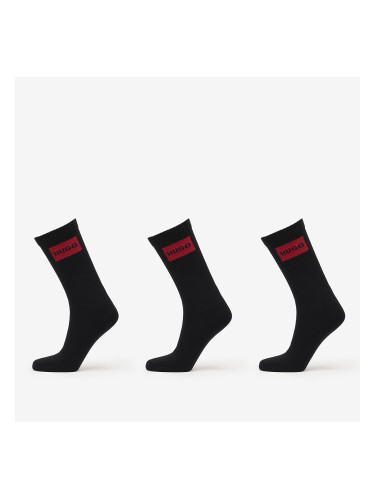 Чорапи Hugo Boss Men-H-3-Pack Qs Rib Label Cc Black 39-42