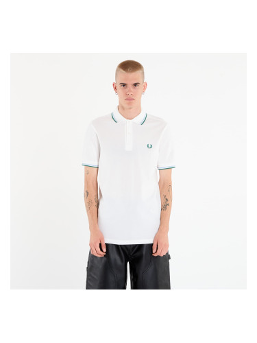 Тениска FRED PERRY Twin Tipped Fred Perry Shirt Swhit/ Trbl/ Sprgr XL