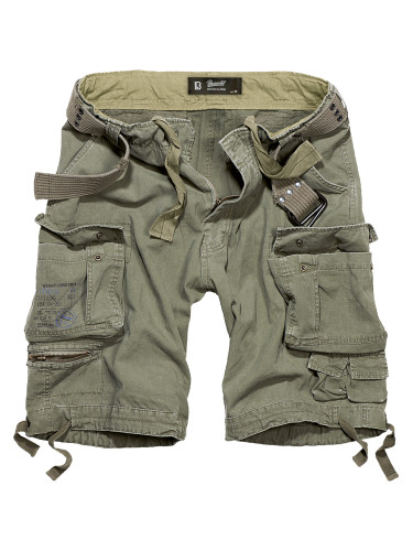 Мъжки къси карго панталони в цвят маслина Brandit