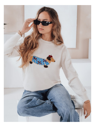 Дамски пуловер с апликация на куче CHICPAWS