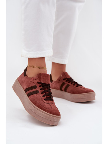 Дамски кожени кецове на платформа Zazoo