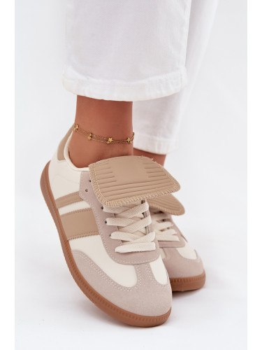 Boto Ниски дамски маратонки с обърнат език бежови Ardira