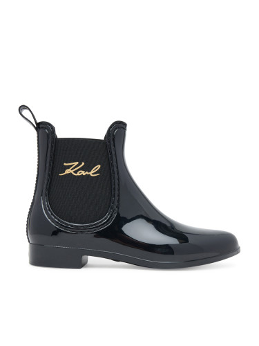 Гумени ботуши KARL LAGERFELD Kalosh II KL94775 Черен
