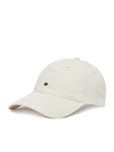 Шапка с козирка Tommy Hilfiger Essential Flag Soft Cap AW0AW17632 Екрю