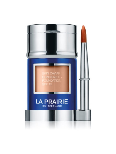 La Prairie Skin Caviar Concealer Foundation грим и коректор SPF 15 цвят NC-15 Crème Pêche 30 мл.