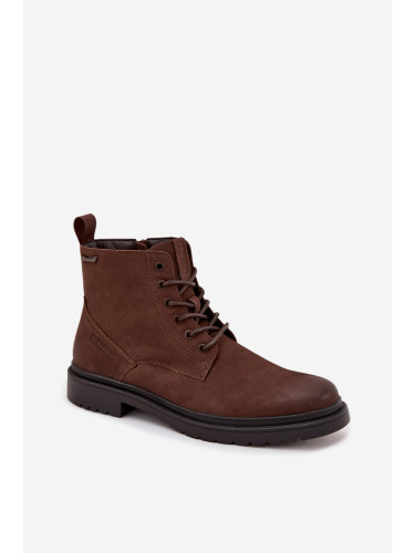 BIG STAR SHOES Замшени Топли Боти За Мъже С цип Big Star OO174229 Кафяви