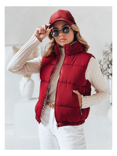 Дамски ватиран елек в бордо URBANELLE