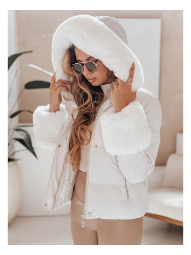 Дамско зимно яке YOUWARM с бяла козина
