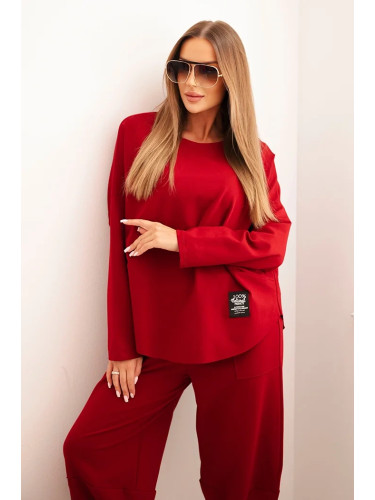 Kesi Włoski Punto Milano Winter set sweatshirt + pants burgundy