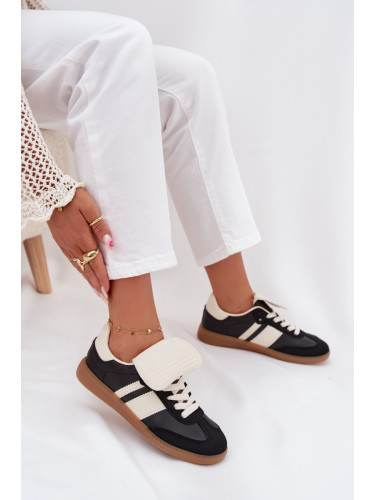 Boto Ниски Дамски Кецове С Обърнат Език Черни Ardira