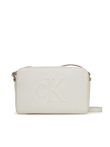 Calvin Klein Jeans Дамска чанта Sculpted Ew Camera Bag LV04K3036G Бял