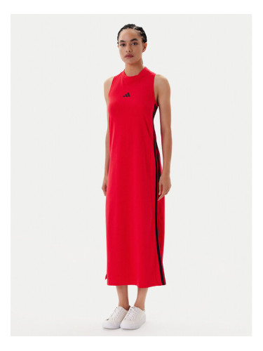 adidas Ежедневна рокля Essentials 3-Stripes JE1206 Червен Regular Fit
