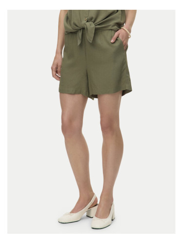 Vero Moda Шорти от плат Thea 10333804 Зелен Loose Fit