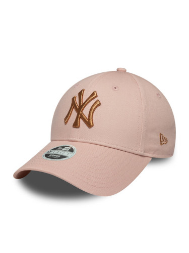 New Era Шапка с козирка New York Yankees Metallic 9FORTY 60667375 Розов