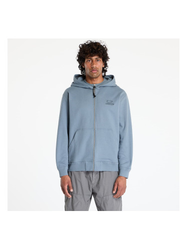 Суитшърт C.P. Company Diagonal Raised Fleece Full Zip Logo Sweatshirt Stormy Weather S