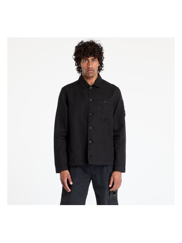 Яке C.P. Company Cotton/Linen Full Zip Overshirt Black XXL