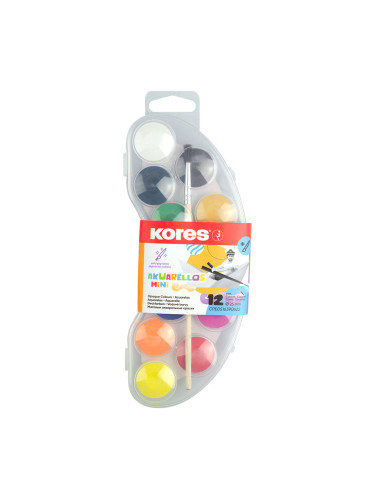 Акварелни бои Kores Neon Ф25 12 цвята
